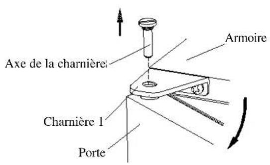 Summit BIM44GIFADA - Pour remplacer la porte sur les charnières : - 1