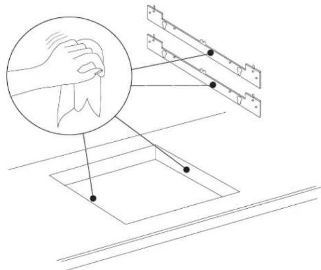 WHIRLPOOL WCIT7030SS - To Install Brackets into Marble Countertop: - 1
