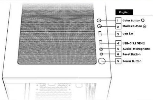 Phanteks XT View - FRONT I/O - 1