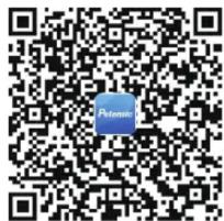 QR code with embedded blue logo containing the word 'Petonic'