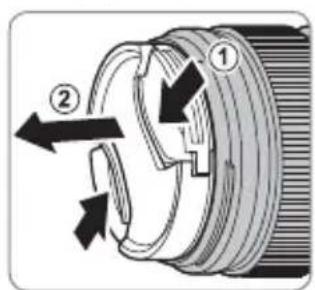 FUJIFILM XF 16mm f/2.8 R WR - Abnehmen der Objektivdeckel - 1