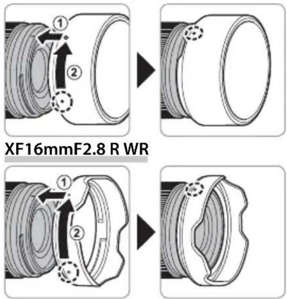 FUJIFILM XF 16mm f/2.8 R WR - カメラへの取り付け方 - 2