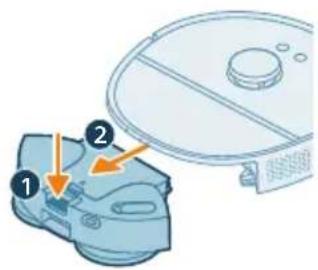 PHILIPS HomeRun 5000 XU5000 - Limpar a base da esfregona rotativa - 1