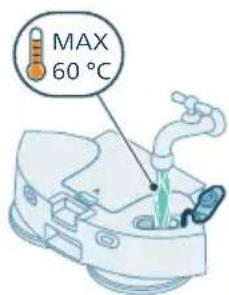 PHILIPS HomeRun 5000 XU5000 - Pulizia del serbatoio dell'acqua e del contenitore della polvere - 3