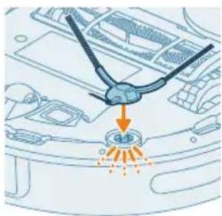 PHILIPS HomeRun 5000 XU5000 - Instalar a escova lateral - 1