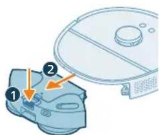 PHILIPS HomeRun 5000 XU5000 - Làm sạch ngăn chứa nước và hộp bụi - 1