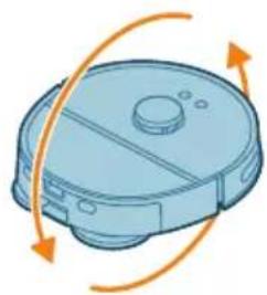PHILIPS HomeRun 5000 XU5000 - Limpiar las ruedas principales y la rueda giratoria delantera - 1