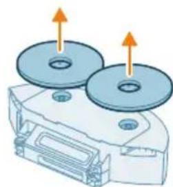 PHILIPS HomeRun 5000 XU5000 - Cleaning the rotary mop pad - 2