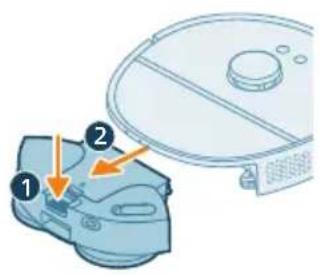 PHILIPS HomeRun 5000 XU5000 - Membersihkan filter yang dapat dicuci - 1