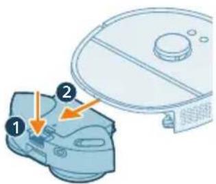 PHILIPS HomeRun 5000 XU5000 - Curățarea lavetei de curățare rotative - 1
