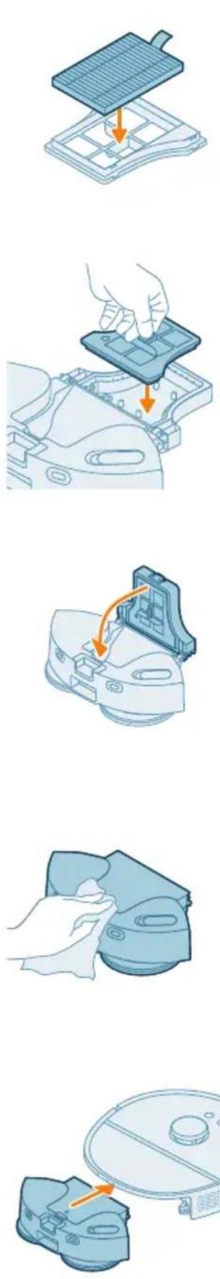 PHILIPS HomeRun 5000 XU5000 - Cleaning the washable filter - 7