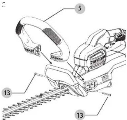 Craftsman CMCHTS860 - Fixer l'anse (Fig. C) - 1