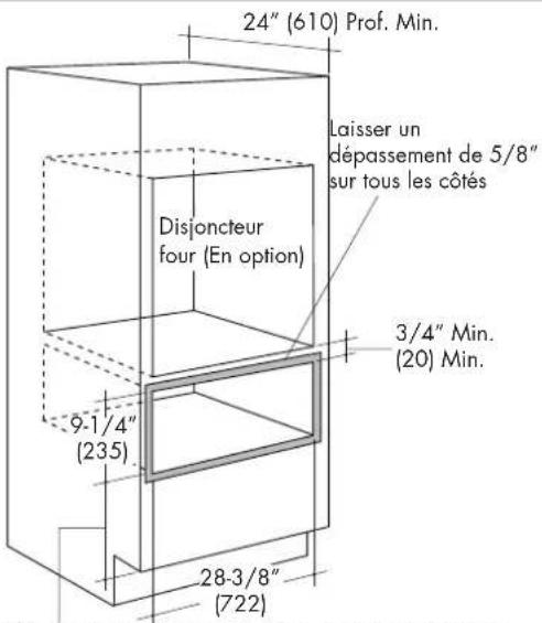 Fulgor Milano F7MWD30MB1 - OPTIONS D'INSTALLATION - 1