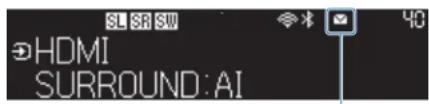 YAMAHA True X Bar 90A SR-X90A - Notification on the front display - 1