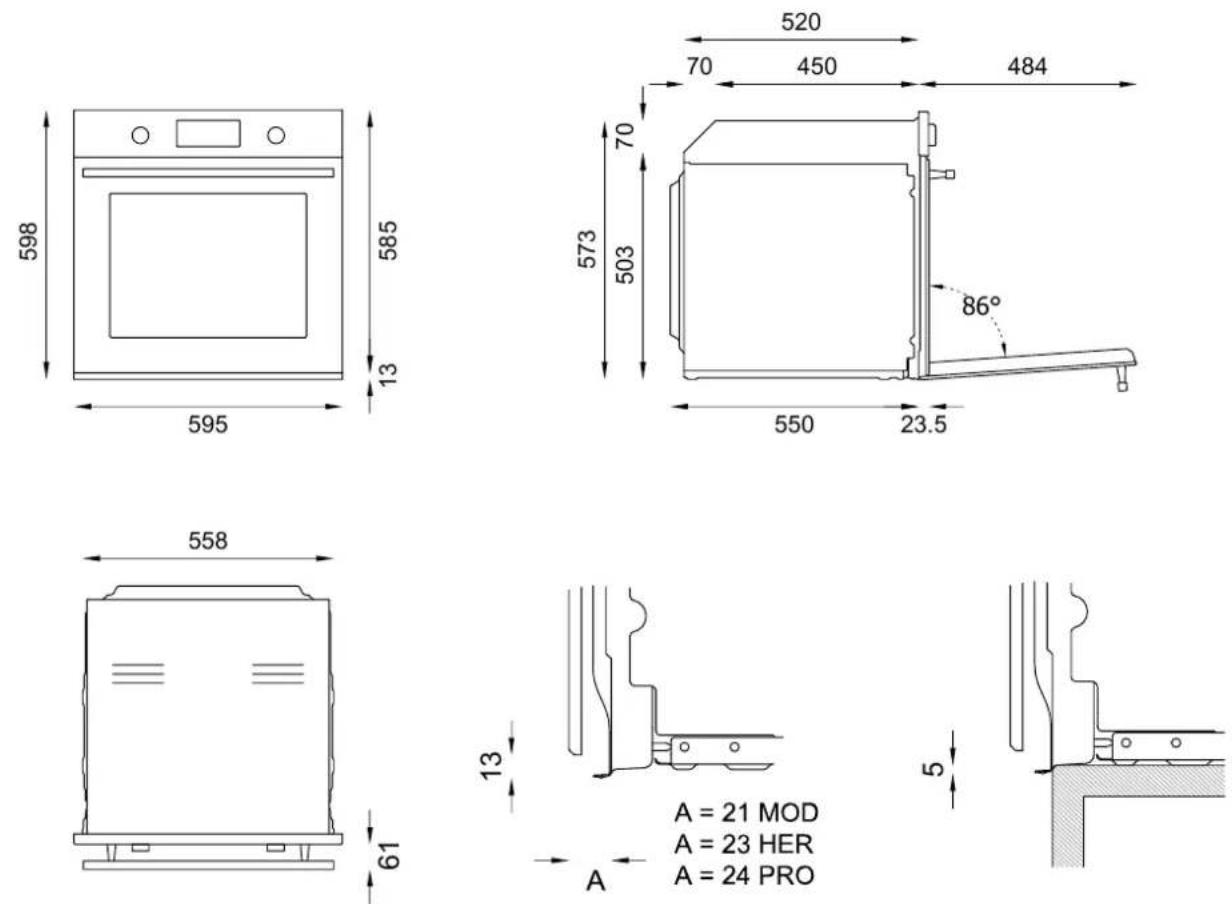 BERTAZZONI FMOD6117PTM3 - INSTALLING THE OVEN IN THE UNIT - 1