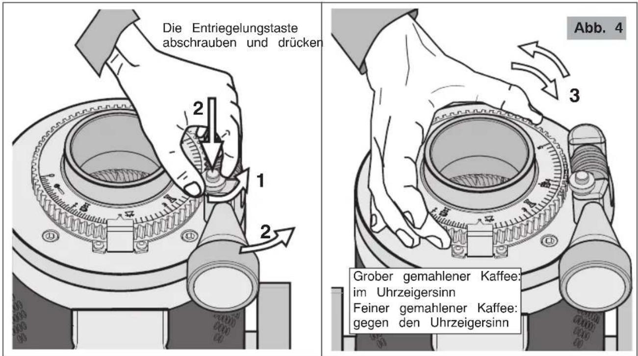 Ceado E37Z-Naked - EINSTELLUNG ZUM MAHLEN DES KAFFEES - 4