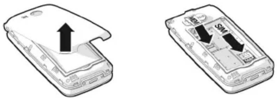 GIGASET GL795 - Τοποθέτηση καρτών SIM και SD - 1