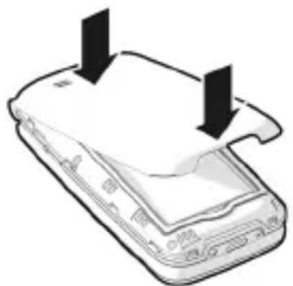 GIGASET GL795 - Inserir a bateria e fechar a tampa - 2