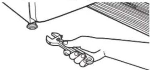 MAYTAG MGD7405RR - Tighten and adjust leveling legs - 1