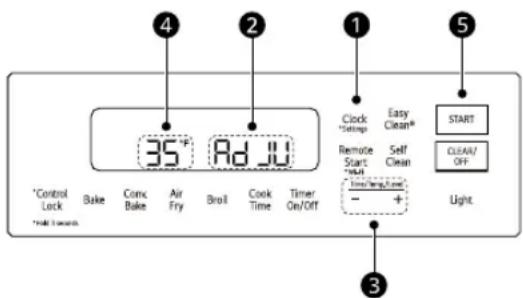 LG LSIL6334XE - Calibrage de la température du four - 1