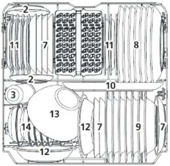 SABA DW14C44M24CBK - 2.. ower basket: - 1