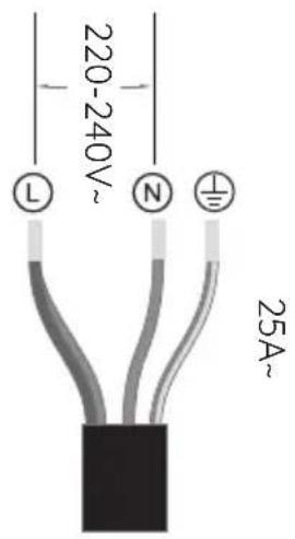 FAR TI70 SDT 4444 21 - Connecting the hob to the mains power supply - 5