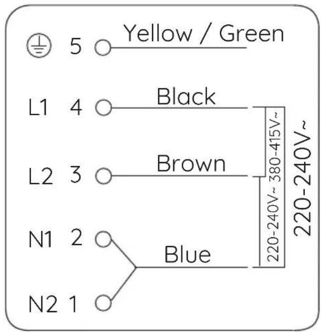 FAR TI70 SDT 4444 21 - Connecting the hob to the mains power supply - 3