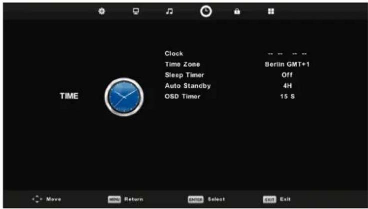 FAR LD24EGH244 - Time Menu - 1