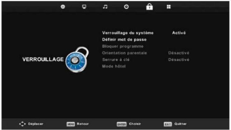 FAR LD24EGH244 - Menu de verrouillage (Lock Menu) - 1