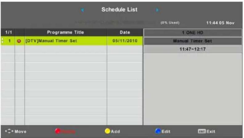 FAR LD24EGH244 - Schedule List - 1