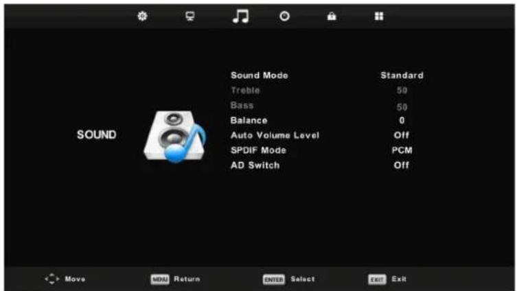 FAR LD24EGH244 - Sound Menu - 1