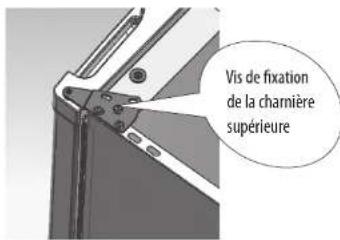 Vis de fixation de la charrière supérieure