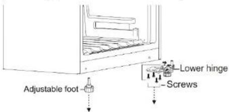SABA UF3820NFW - Reversing the door - 6