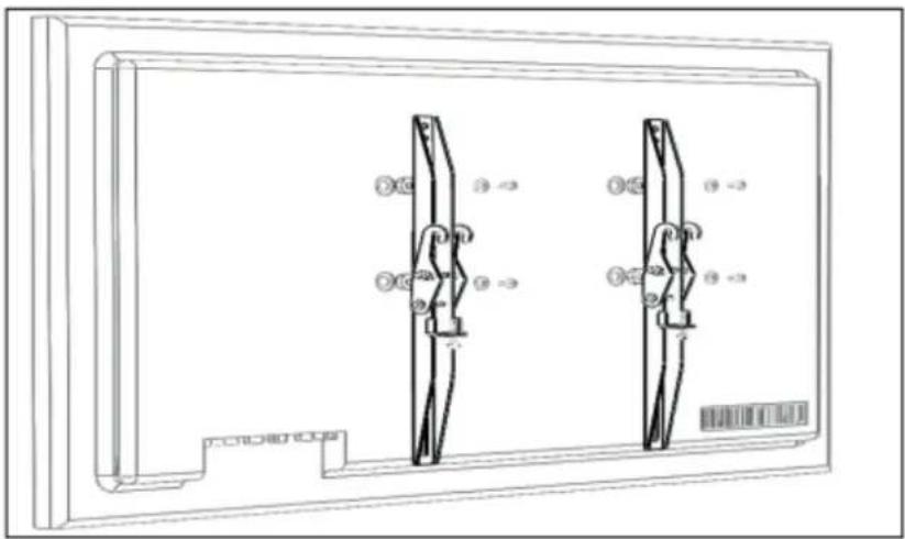 Irradio STV-IR-3970-3 - Step 3- Option 2: attaching the vertical brackets to TVs with irregular or obstructed backs - 1