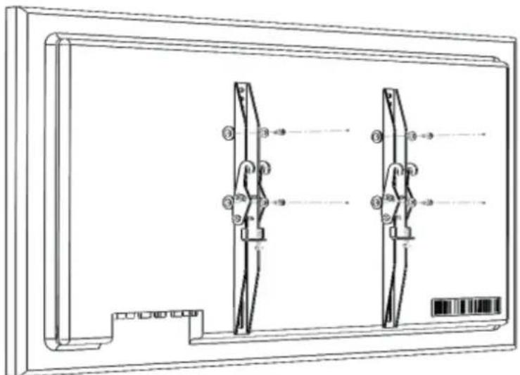 Irradio STV-IR-3970-3 - Step 3- Option 1: attaching the vertical brackets to TVs with a flat back - 1