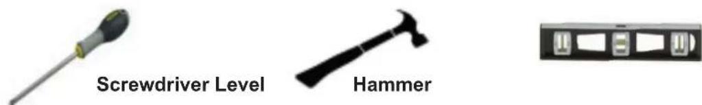 Irradio STV-IR-3255-3 - You will need the following tools to assemble your TV wall mount: - 2