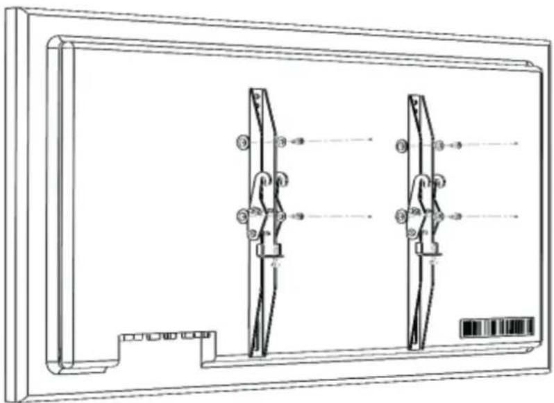 Irradio STV-IR-3255-3 - Step 3- attaching the vertical brackets to TV - 1