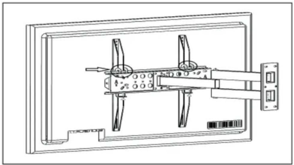 Irradio STV-IR-3255-3 - Step 6 – Attach the TV to the arm - 1