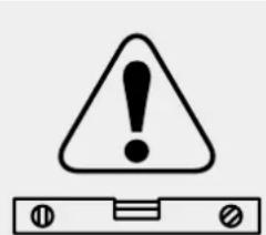 Warning symbol with exclamation mark inside triangle and electrical component below