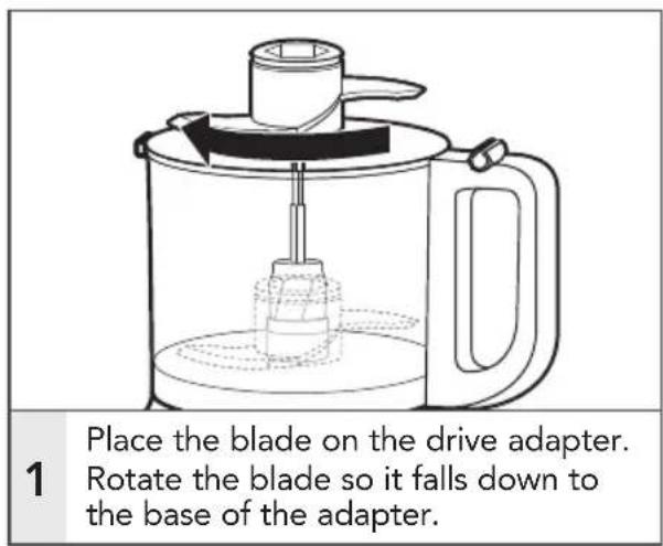 KITCHENAID KFP0718OB - INSTALLING THE MULTIPURPOSE BLADE - 1