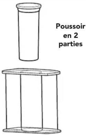 Poussoir en 2 parties