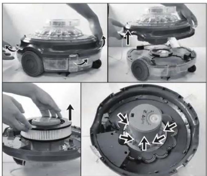 GRE Wet Runner Plus RBR75 - Înlocuirea bateriei: - 3