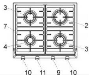 TEKA EX 70.1 5G AI AL DR CI - DESCRIPCIÓN PLACAS DE COCCIÓN DESCRIPTION OF HOBS DESCRIPTION DES TABLES DE CUISSON ΠΕΡΙΓΡΑΦΗ ΕΣΤΙΩΝ ΜΑΓΕΙΡΕΜΑΤΟΣ DESCRIÇÃO DO APARELHO - 3