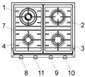 TEKA EX 70.1 5G AI AL DR CI - DESCRIPCIÓN PLACAS DE COCCIÓN DESCRIPTION OF HOBS DESCRIPTION DES TABLES DE CUISSON ΠΕΡΙΓΡΑΦΗ ΕΣΤΙΩΝ ΜΑΓΕΙΡΕΜΑΤΟΣ DESCRIÇÃO DO APARELHO - 4