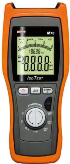 M70 AUTO BLOCK ZERO 8888 W/C ≈0.0.0.0 V D-H MD. ISOTEST FUNCTIONS V L+D 100V HD 200V HD 300V HD 400V HD 500V HD