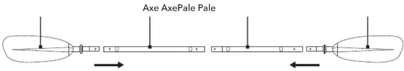 Aqua Marina Halve - ASSEMBLAGE DE LA PAGAIE - 1