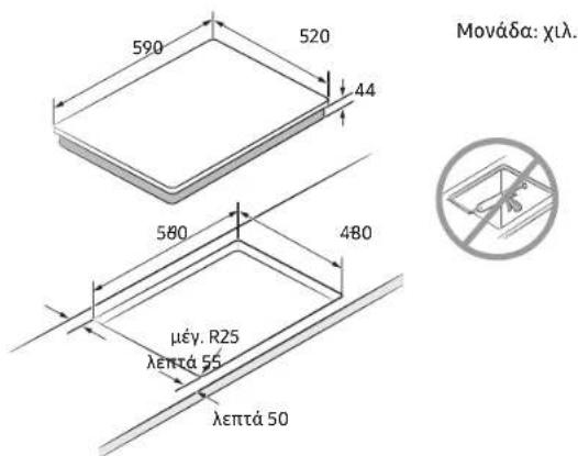 SAMSUNG NZ64B5066HK - Εγκατάσταση εστίας - 2