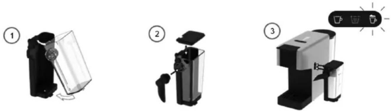Sogo SS-7660 - CÓMO PREPARAR UN CAFÉ LATTE Montaje / Desmontaje del sistema Rapid Latte cup - 1