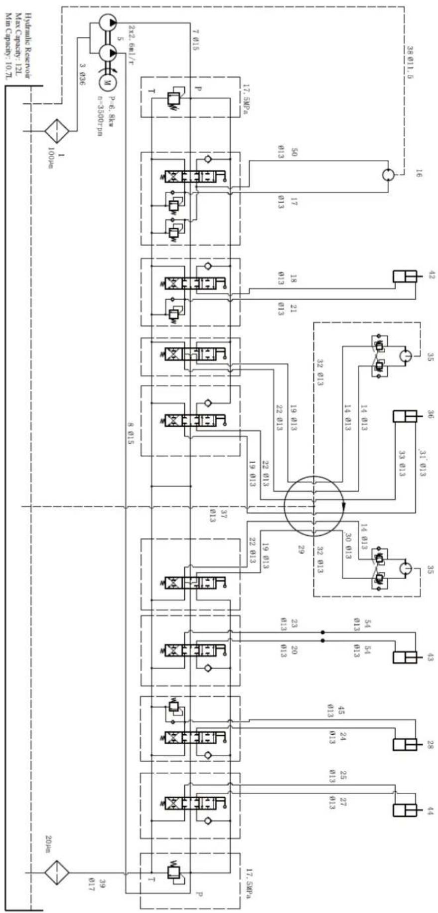 Hillvert HT-MIEX_01 - Schéma du système hydraulique - 1