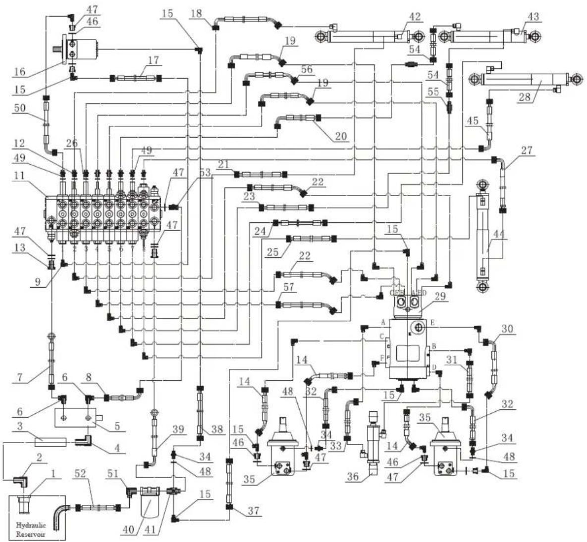 Hillvert HT-MIEX_01 - Schéma hydraulického systému - 2